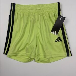 Adidas Lime Green Shorts with Black Accents Size Kid Small New With Tags